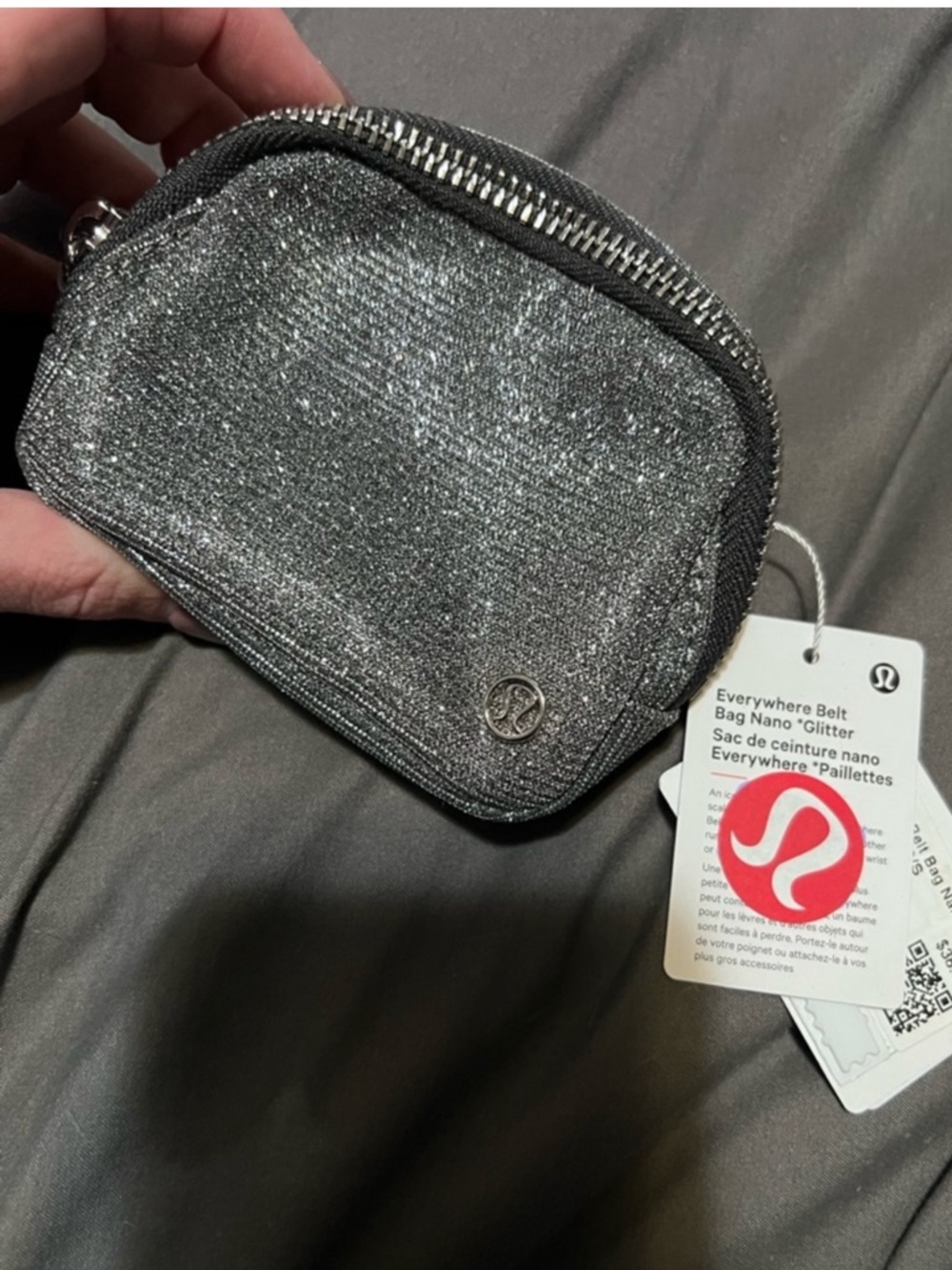 2 lululemon athletica Sparkle Mini Pouch Duo - Silver & Pink bundle NWT - Picture 5 of 6
